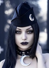 Killstar Hut Schiffchen Lunar Daze Moon Mond Halbmond Military Uniform Gothic