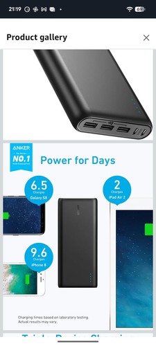 Anker powercore 26800mah - 26800mah, 5v