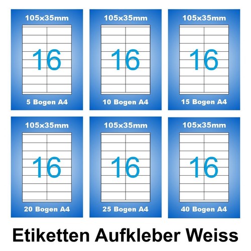 Universal etiketten weiß - etiketten,
