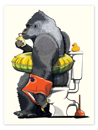 Poster gorilla auf - gorilla,