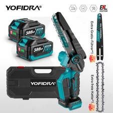 8'' Akku Kettensäge Astkettensäge Astsäge Mit Eingebaute Ölkanne & 2Akku &Koffer