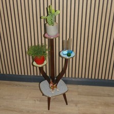 Fifties Blumenhocker 50er Jahre kleine Blumenbank Etagere Resopal  Deko Retro