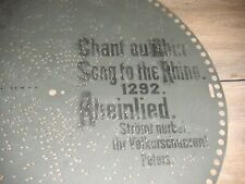 Strömt herbei ihr Völkerschaaren Polyphon Platte 39,5cm music box disc 15 1/2" 