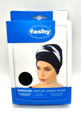 Fashy - Exclusive Badehaube mit Kordelzug Damen Schwarz Weiß 3493-20