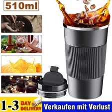510ml Coffee To Go Kaffee Thermobecher auslaufsicher Kaffeebecher Edelstahl Neu