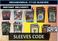MAGIC MTGA MTG ARENA CODE CARD SECRET LAIR MEGA DROP SLEEVES JUNE AUGUST 2022