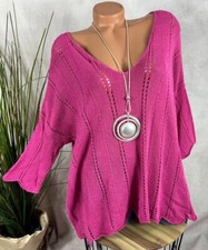 Vneck Häkel Pullover halbarm