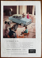 OPEL KAPITÄN Pkw Modell Coupé - farbige Reklame Werbung 1956