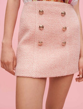 Maje damen minirock rosa tweed - maje,