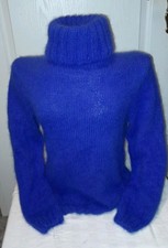 NEU Handarbeit 100% Angora Rollkragen Pullover Pulli