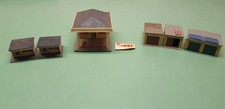 Modellbahn Häuser Bastel-Konvolut Spur TT #6 Tankst./Kleingeb./Ländlich