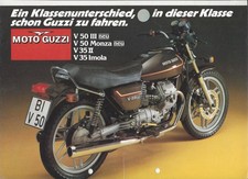 Moto Guzzi V50 III u. V50 Monza, V35 II , V35 Imola  Prospekt brochure depliant