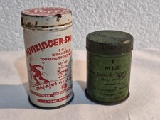 2 x kleine alte Dose antik Skiwachs 1930er Jahre Dunziger Regensburg + Smiwax