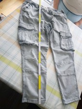 Herren Schlupf Hose Jeans  Gr.  XL gebraucht grau Kordel Schnürung Schlupfhose 
