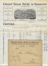 W935 Brief E. Sisum Bindfaden-Fabrik Hannover Rechnung inneliegend 1913