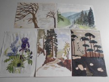 4 Original Tusche-Zeichnungen