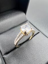 Damenring 9 kt gepunzt Gelb-