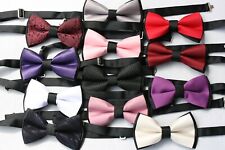 EU Ware Set Fliege Einstecktuch viele Farben für Frackhemd jacquard mit schwarz 