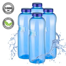 4 Stück Tritan Trinkflasche 1000ml BPA frei Flasche Sport Wasser Kavodrink 4PCS