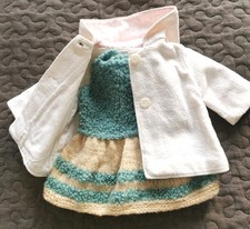 zauberhaftes altes Puppenoutfit Mantel und Kleid f. gr. Käthe Kruse Puppe o.a.