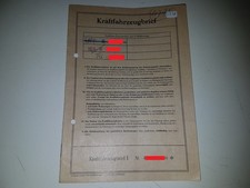 Fahrzeugbrief KFZ Brief 71