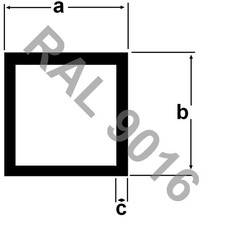 (6,40€/m) Alu Vierkantrohr