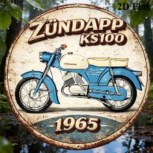 Blechschild rund zündapp - blechschild,
