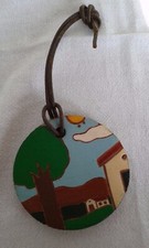 Ton Scheibe Häuser Gora St. Ponsa Dekoration Hängedeko Wanddeko Türdeko 8x8x2 cm