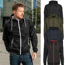 Herren Windjacke Regenjacke Wind Regen Jacke Wasserabweisend Kapuze Gr. S - 5XL