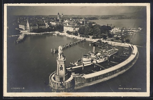 Lindau seitenraddampfer im - ak,