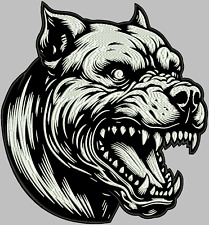 Pitbull Rückenpatch Aufnäher B26cm x H26 cm Edel Gestickt