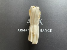 Armani Exchange Original flache weiße Schnürsenkel - 100 % authentisch