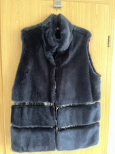 Ricarda M. Kuschelige Pelzweste Kunstfell /Blau Gr. 46/48
