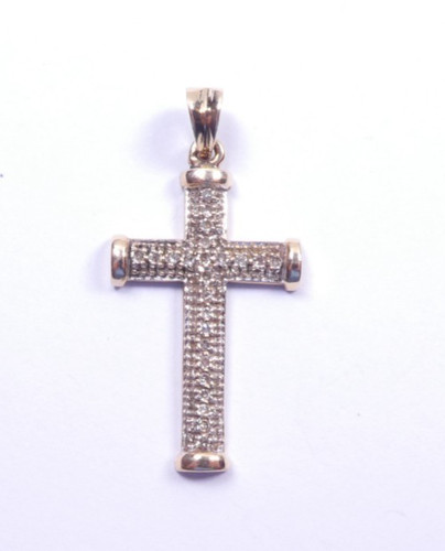 Anhänger diamant kreuz - diamant,