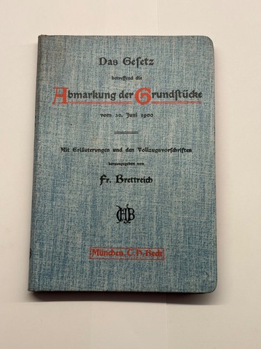 Gesetz über die abmarkung der - gesetz,