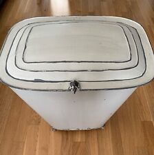 Chehoma Wäschekorb, Metall, Shabby Chic, groß, Grau