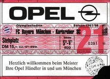 Ticket BL 97/98 FC Bayern