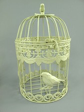Antik Deko Vogelkäfig aus Metall Pflanzkäfig Blumenkäfig Käfig rund (k)