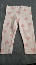 Rosa Baby Hose mit Herzen Größe 74 (H&M)