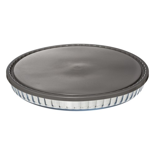 Obstkuchenform aus glas mit - aus,