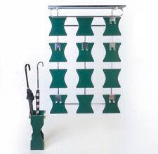 Wand-Garderobe Kleider-Haken Grün 1973 Aluminium Space Age