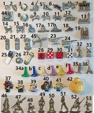 MONOPOLY Ersatzteile - Metal-Figuren / Spielfigur Schiff Hund Cowboy Kanone etc.