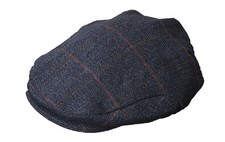 Tweed Flat Cap Derby Blue
