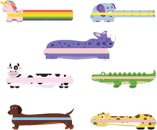 7 bunte Lesezeichen Tiere für