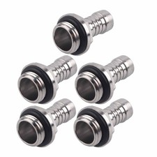 6pcs Barb Fitting Wasserkühlung Kühleranschluss für Rohr G1 / 4 verchromt.