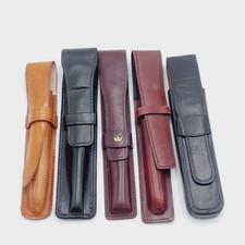 5 X Leder Etui Schwarz für 1