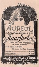 Aureol Haarfarbe - Schwarzlose Söhne Berlin - 1928 - Historische Werbung ~7x12cm