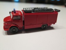 WIKING MB Rundhaube Feuerwehr Rüstwagen Schlauchboot (Modellauto H0 1:87)