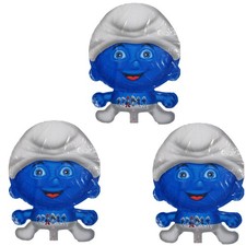 3X Folienballon Schlumpf