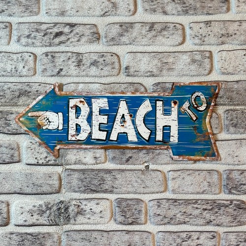 Blechschild beach pfeil - blechschild,